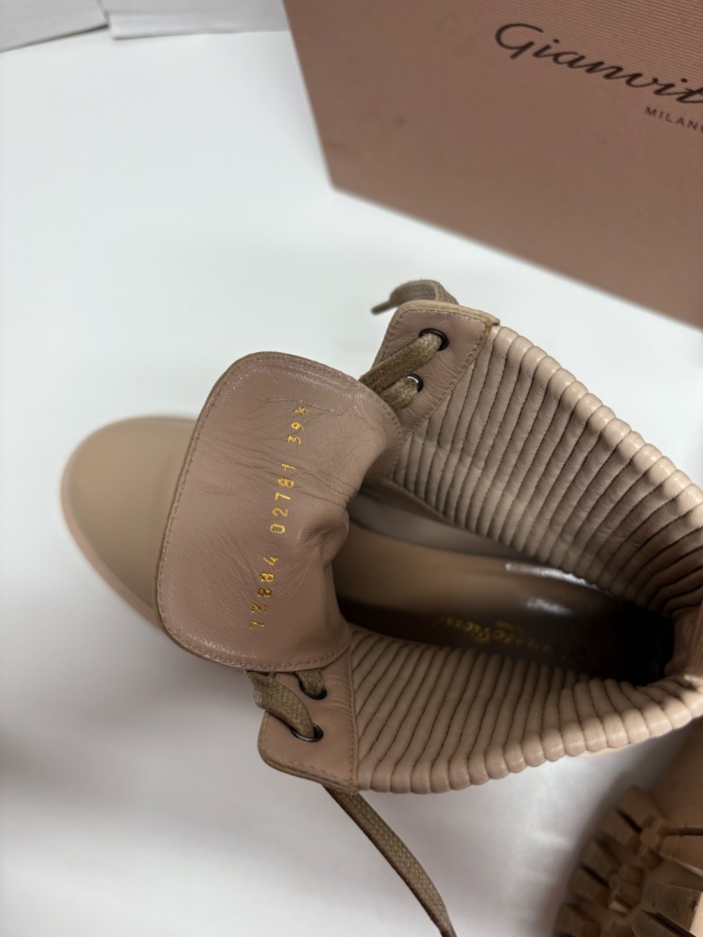 Gianvito Rossi Martis Combat Boots - Size 39.5. - Picture 9 of 10